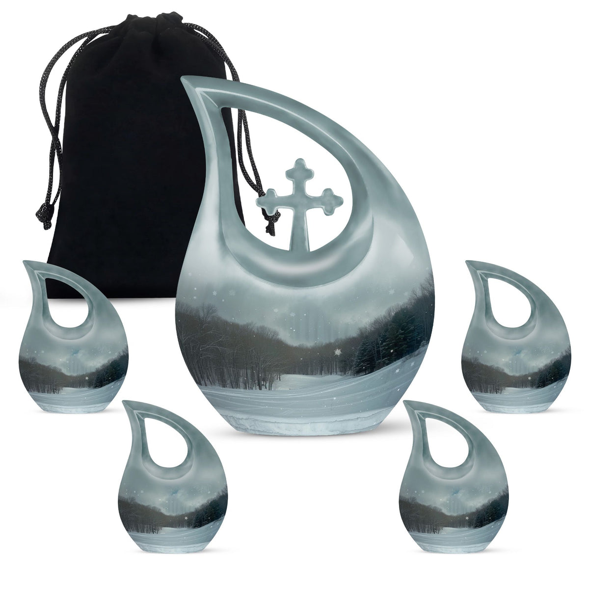 Snowflakes Urns For Ashes - Small Urn For Ashes Adult Male