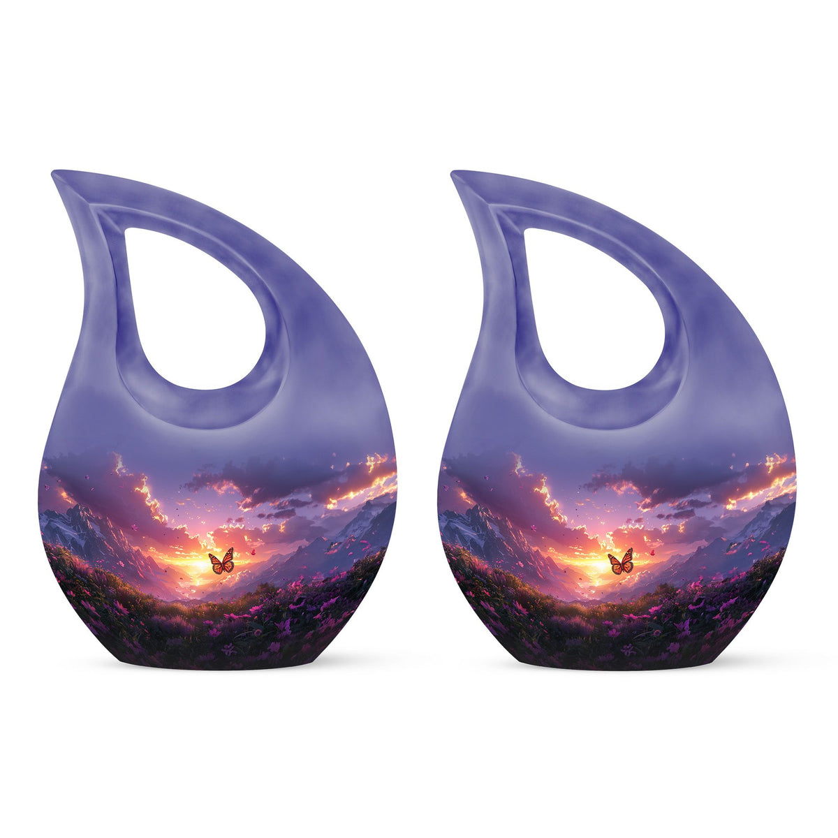 Purple Meadow Urns For Ashes - Keepsake Urns For Women