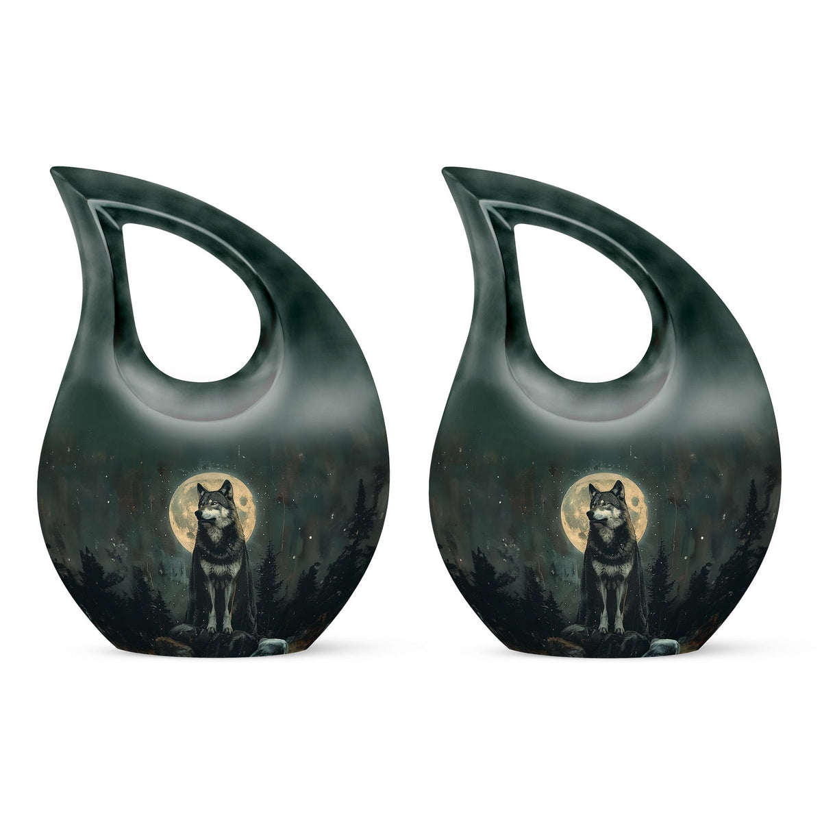 Wolf Howling Urns For Ashes - Keepsakes For Women