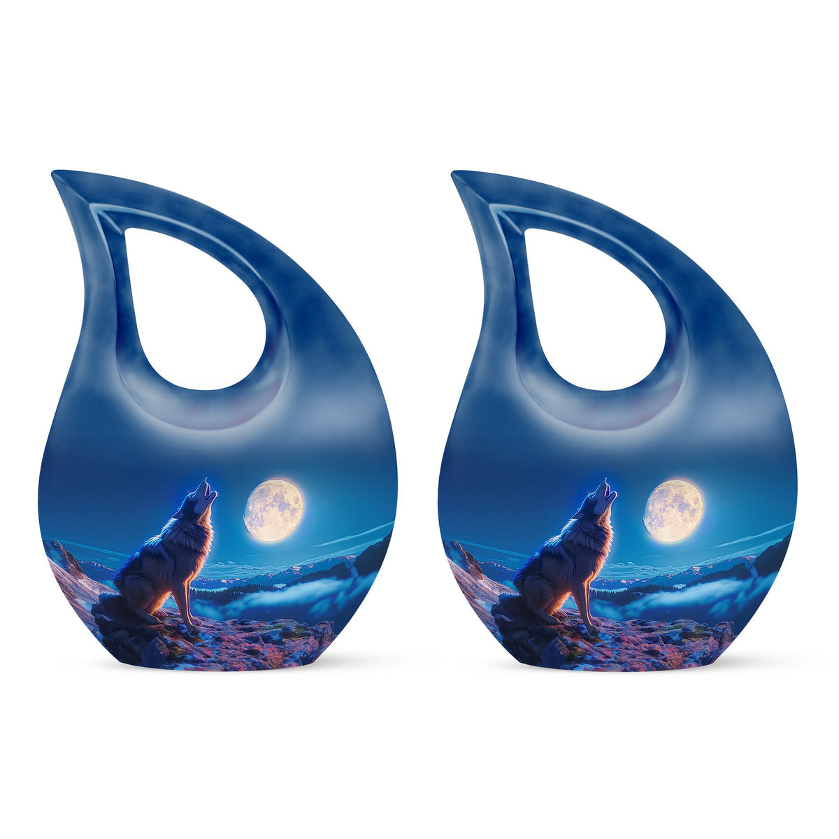 Wolf Howling Urns For Ashes - Funeral Urns For Women