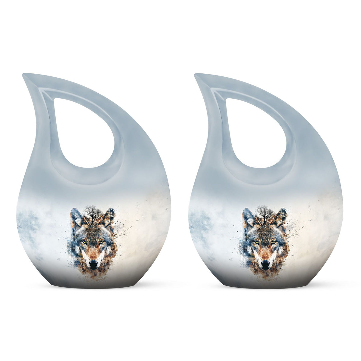 Wolf Howling Urns For Ashes - Cremation Urns For Adult Ashes Women