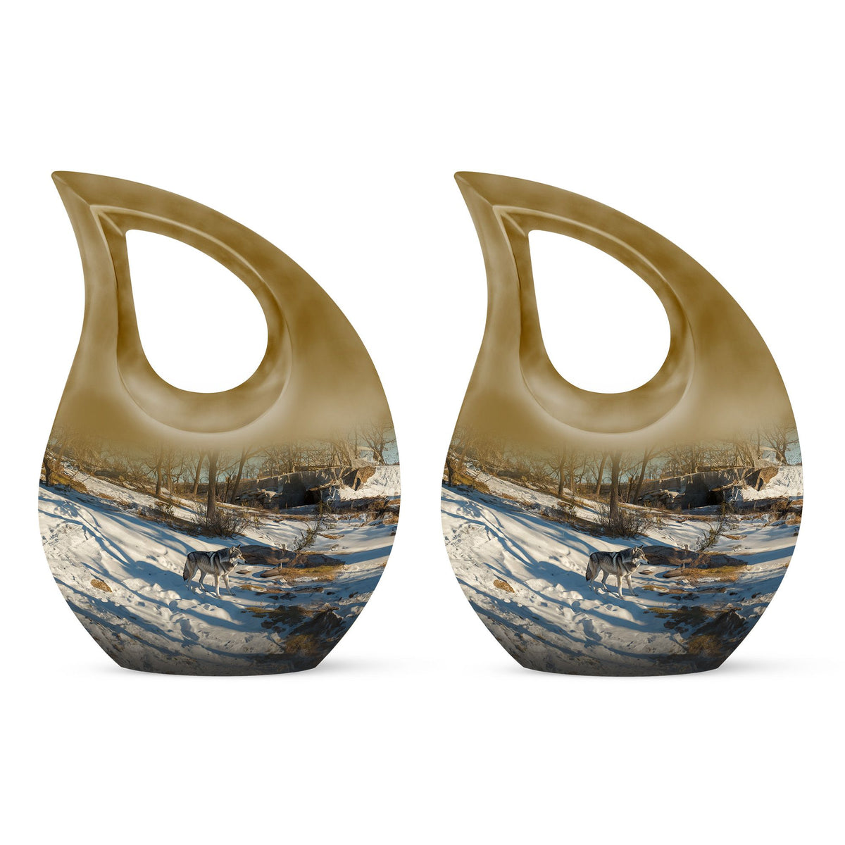 Wolf Howling Urns For Ashes - Cremation Urns For Ashes For Women