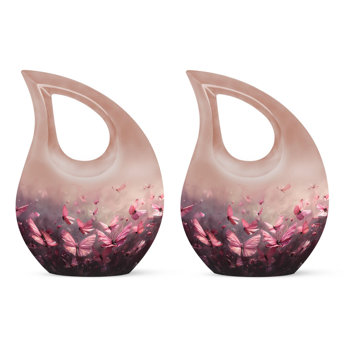 Pink Butterfly Urns For Ashes - Small Urns Women