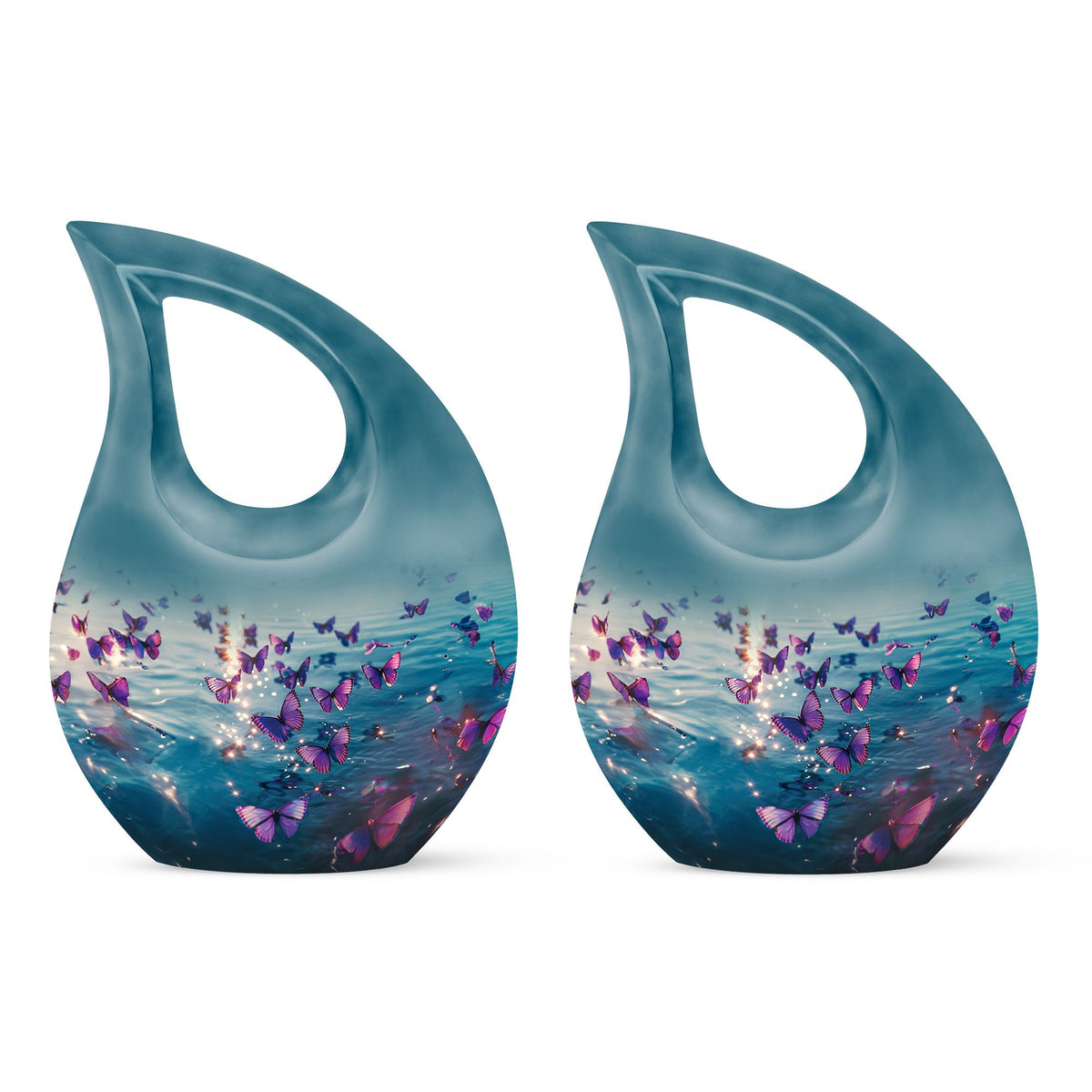 Purple Butterfly Urns For Ashes - Urns For Adult Female