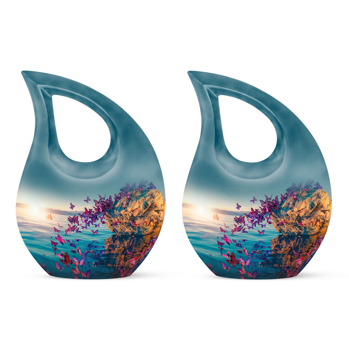 Purple Butterfly Urns For Ashes - Urns For Human Ashes Adult Male