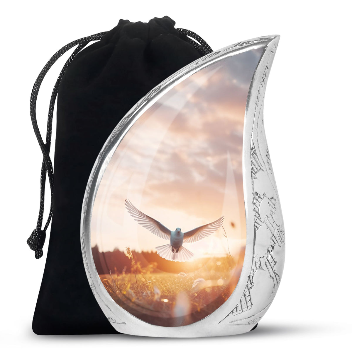 Sunset Dove Cremation Urn - Peaceful Memorial Urn For Human Ashes