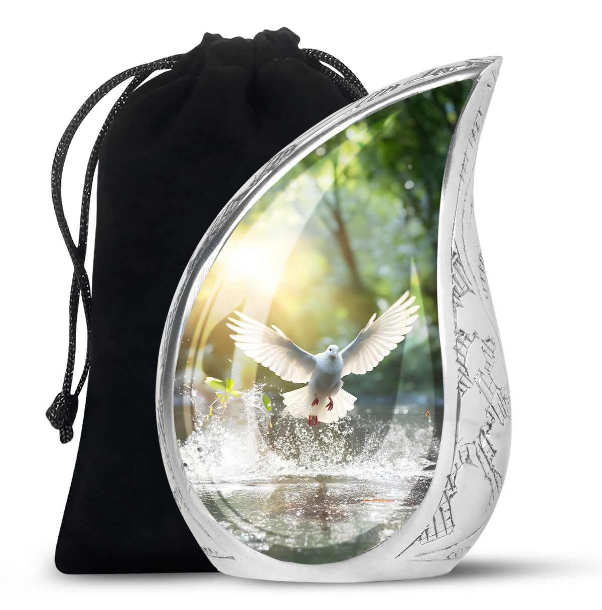 Dove Bird Memorial Urn For Ashes - Cremation Urns For Human Ashes Adult