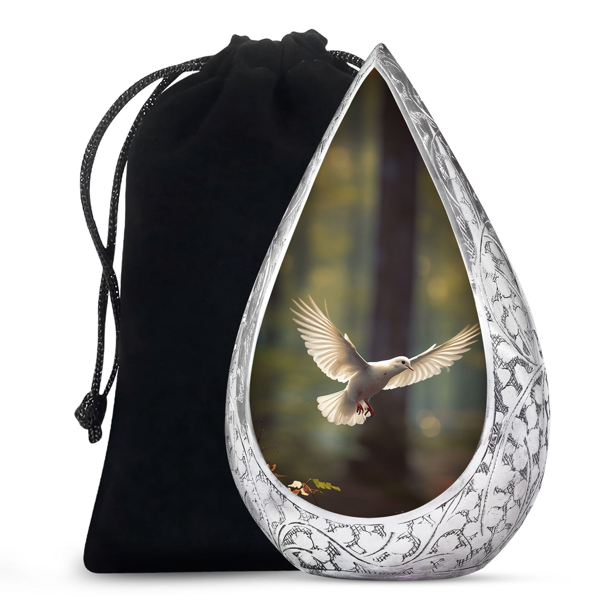 Dove Bird Funeral Urn - Large Memorial Urn For Male & Female