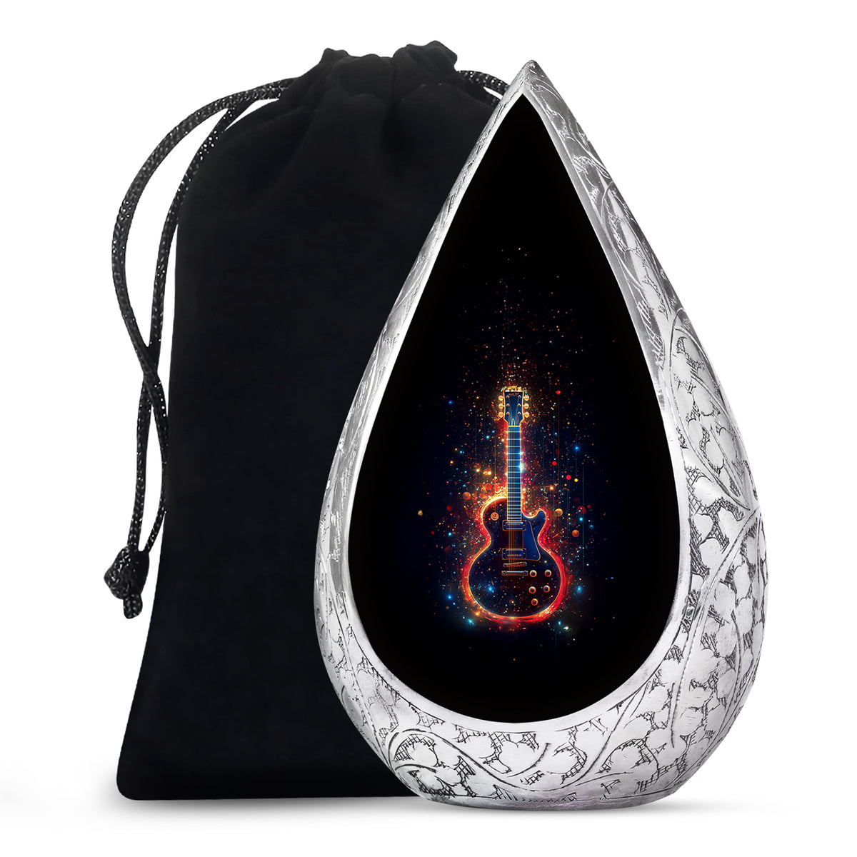 Heavenly Guitar Tribute Urn - Memories Urn For Adults