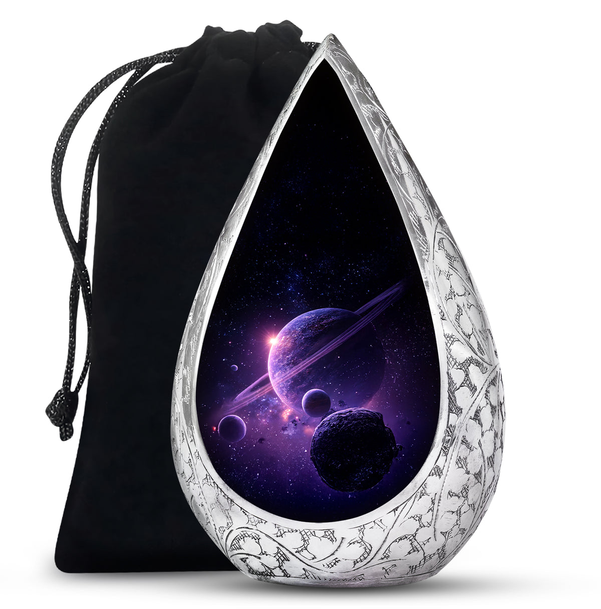 Space Planet Memorial Urn - Galaxy Funeral Urn For Burial