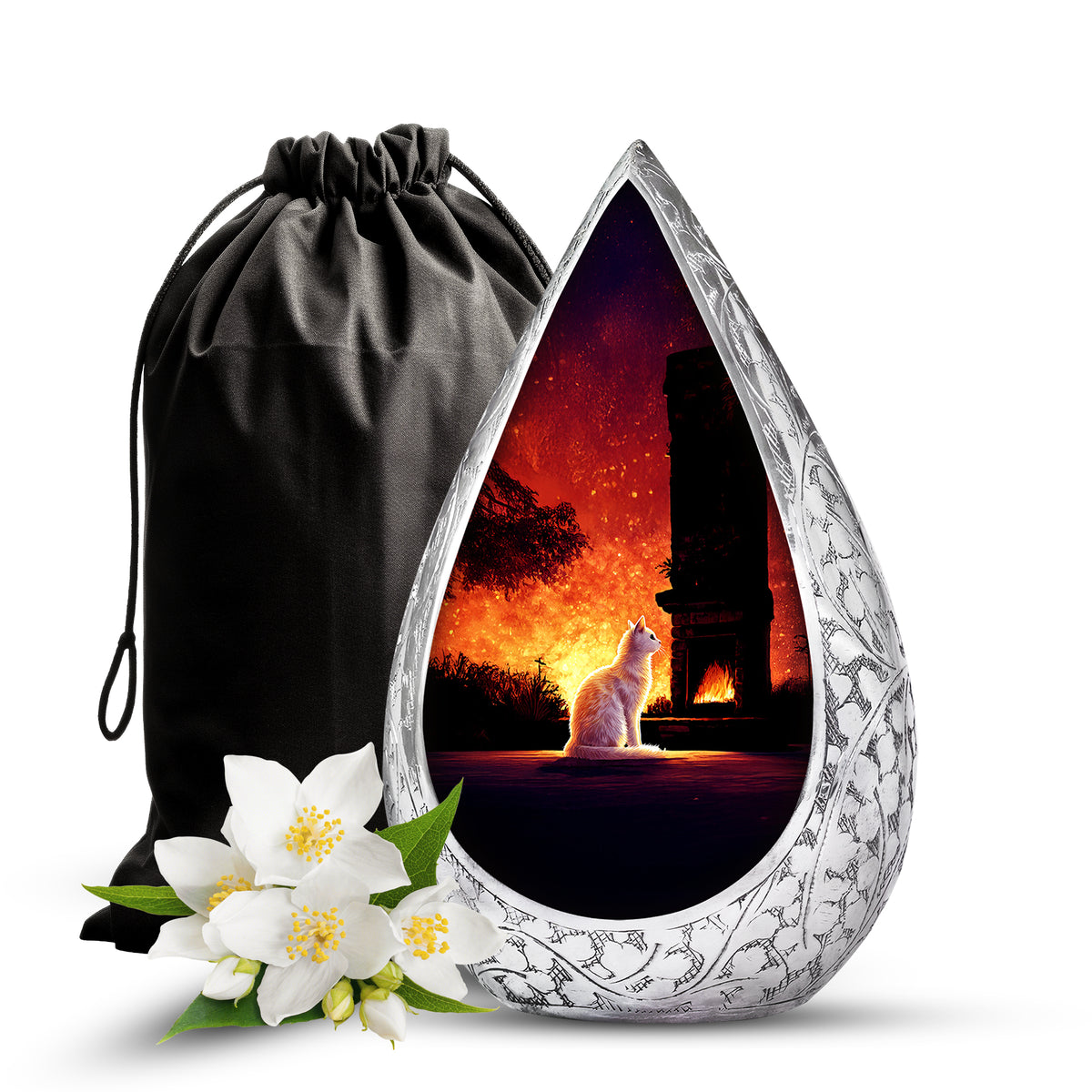 Cat Memorial Urn - Sunset Pet Memorial Urn For Ashes