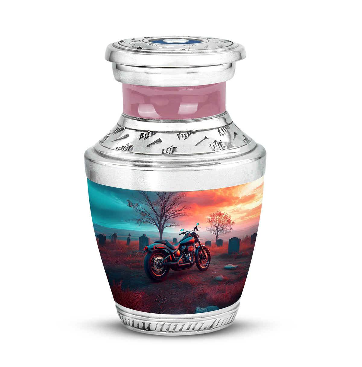 Regal Bike Memorial Cremation Urns - Teal 10-inch, 200 cu in - Karyliz