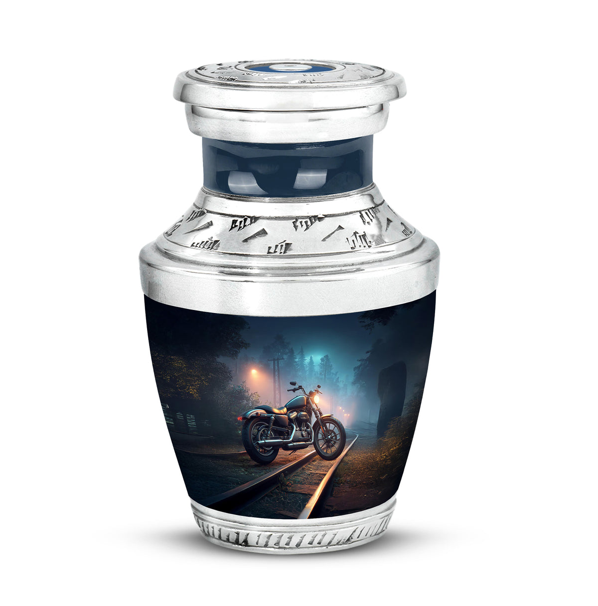 Blue Bike Cremation Urns - Imperial Reflection 10-inch, 200 cu in - Karyliz