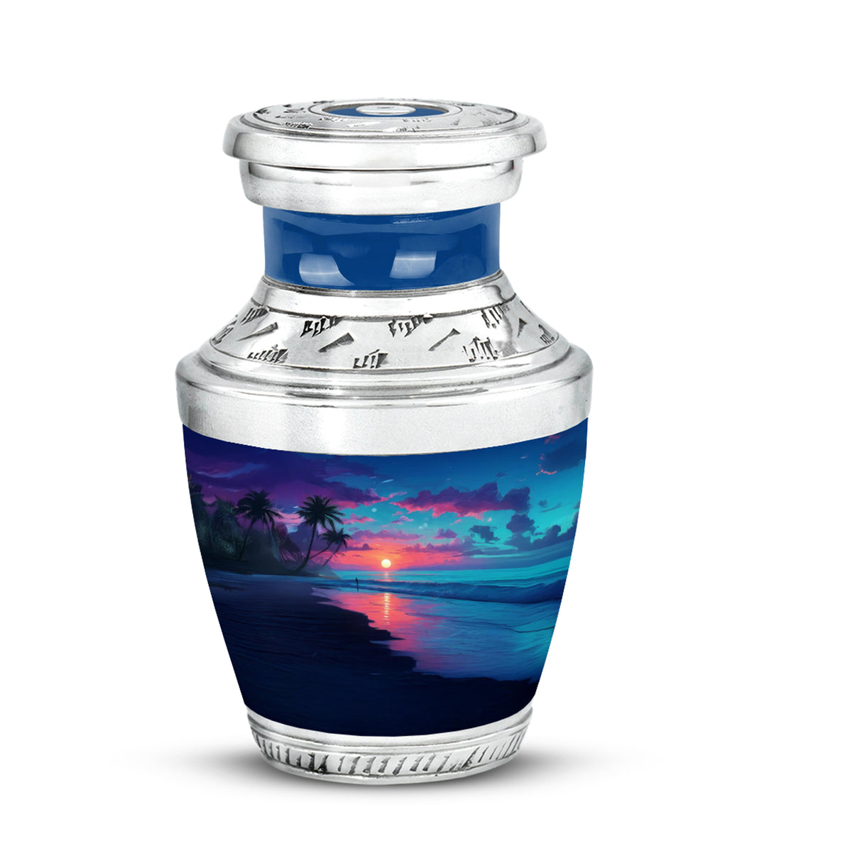 Sublime Beach Cremation Urns for Human Ashes - Blue 10-inch - Yatskia