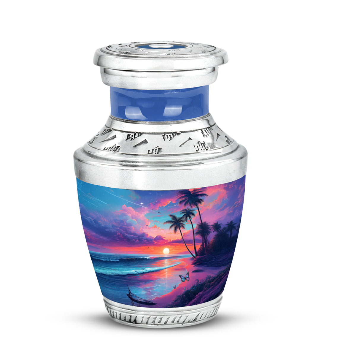 Blessed Beach Cremation Urns for Human Ashes - Blue 10-inch - Yatskia
