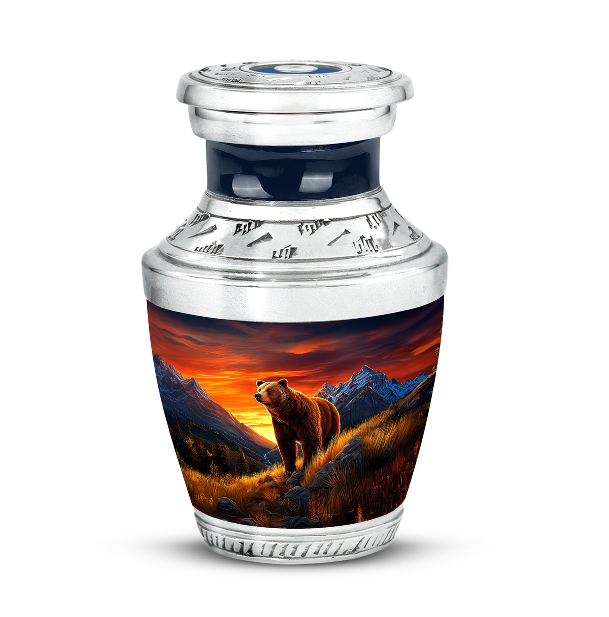 Blue Bear Devotion Cremation Urns for Human Ashes - 10-inch, 200 cu in - Yatskia