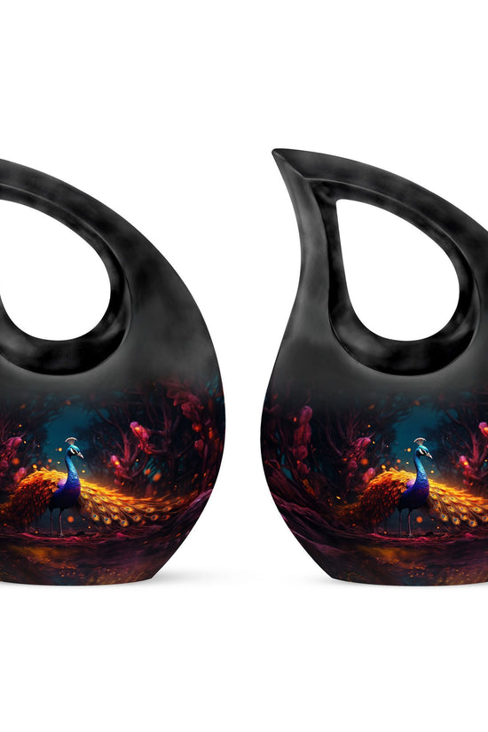 Peacock Urns For Ashes - Mini Small Urns For Men Urn