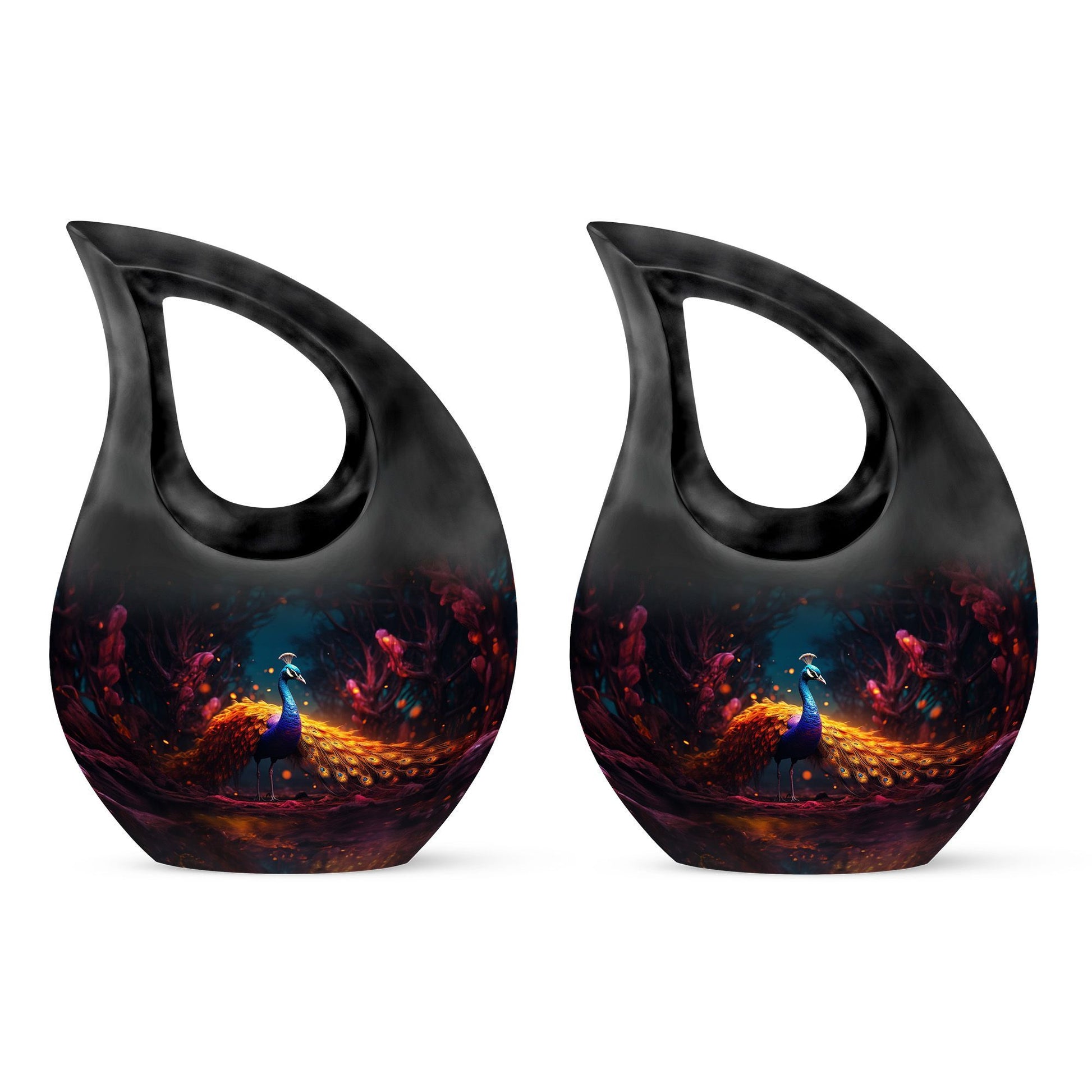 Peacock Urns For Ashes - Mini Small Urns For Men Urn