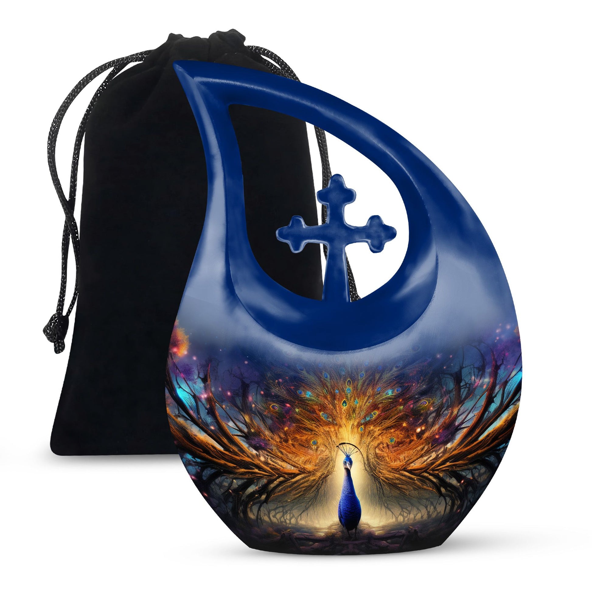 Peacock Urns For Ashes - Cremation Keepsakes For Men Urn