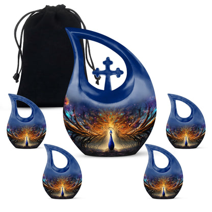 Peacock Urns For Ashes - Cremation Keepsakes For Men Urn