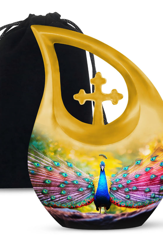 Peacock Urns For Ashes - Funeral Urns For Men Urn