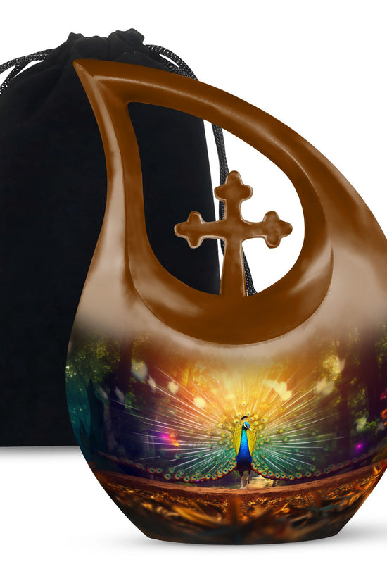 Peacock Urns For Ashes - Small Urns For Women Human Ashes Urn