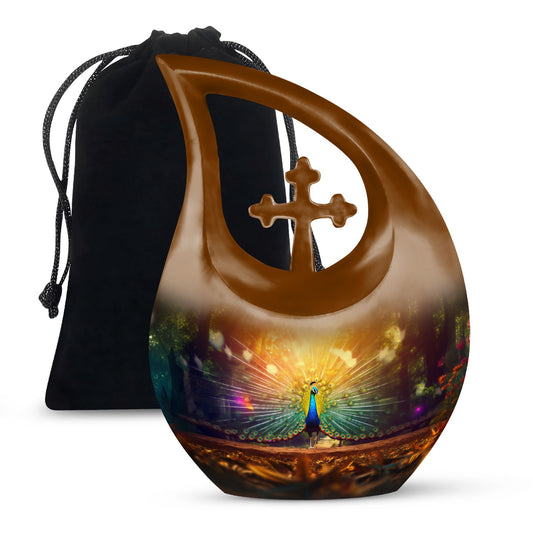 Peacock Urns For Ashes - Small Urns For Women Human Ashes Urn