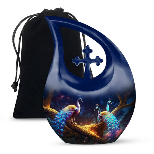 Peacock Urns For Ashes - Urns For Adults Men Urn