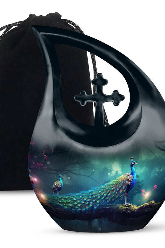 Peacock Urns For Ashes - Mens Urns For Human Ashes Urn