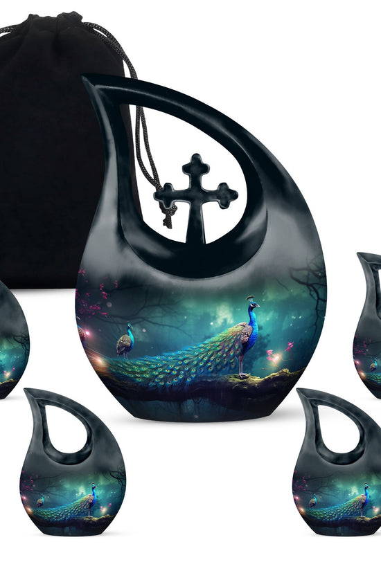 Peacock Urns For Ashes - Mens Urns For Human Ashes Urn