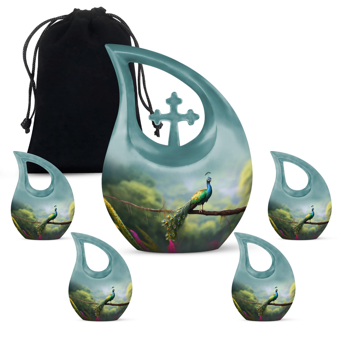 Peacock Urns For Ashes - Cremation Urn Men Urn