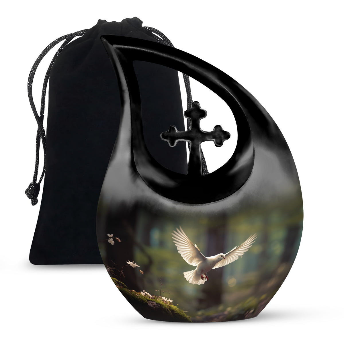 Dove Bird Funeral Urn - Large Memorial Urn For Male & Female