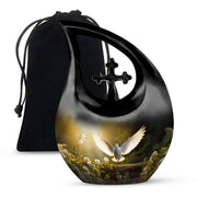 Dove Bird Tribute Cremation Urn - Aluminium Memorial Urn For Burial