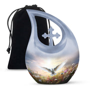 Dove Bird Cremation Urn - White Funeral Urn For Loved Ones