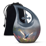Dove Bird Theme Cremation Urn - Large Memorial Urn For Female
