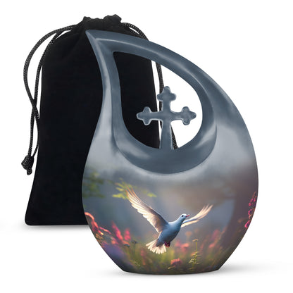 Dove Bird Theme Cremation Urn - Large Memorial Urn For Female