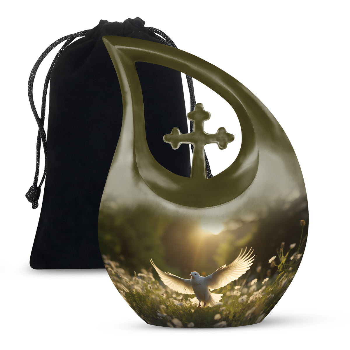 Dove Funeral Urn - Divine Funeral Cremation Urn For Male & Female