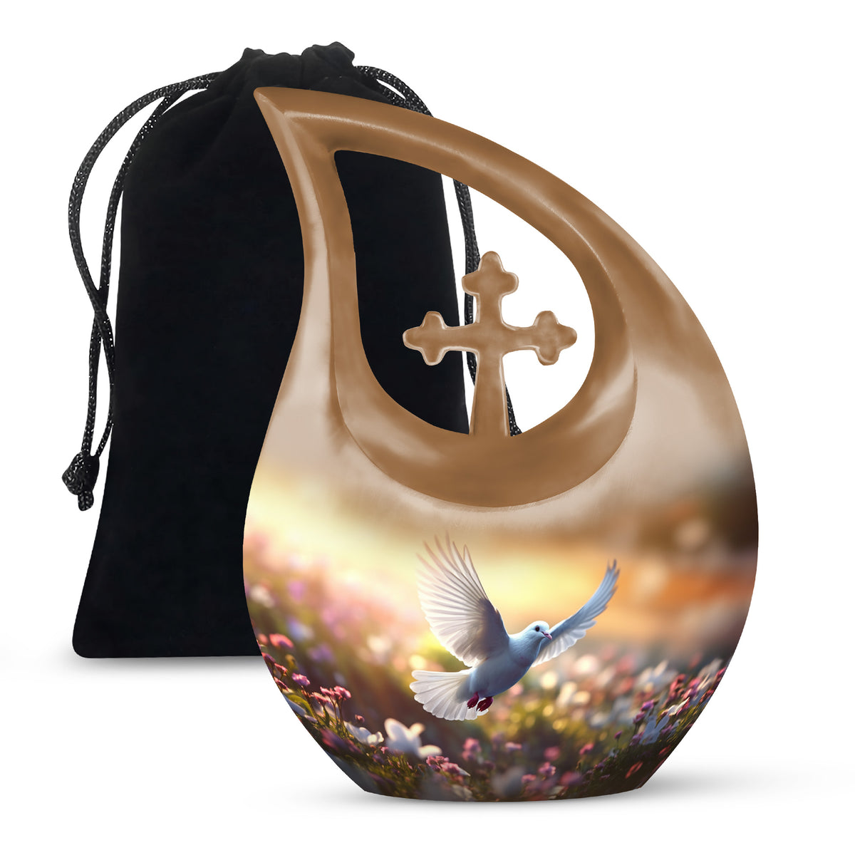 Spiritual Dove Memorial Urn - Beautiful Nature Funeral Urn For Ashes