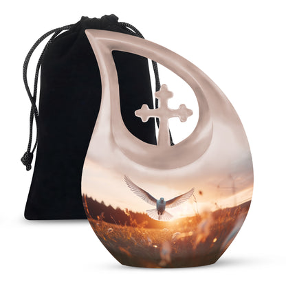 Sunset Dove Cremation Urn - Peaceful Memorial Urn For Human Ashes