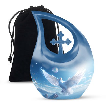Dove Funeral Urn - Heaven Theme Memorial Urn For Female