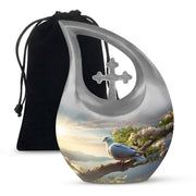 Dove Theme Funeral Urn - Aluminum Urn For Loved Ones