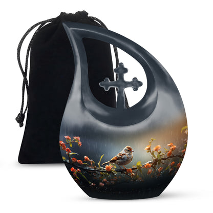Sparrow Memorial Urn - Beautiful Cremation Urn For Loved Ones