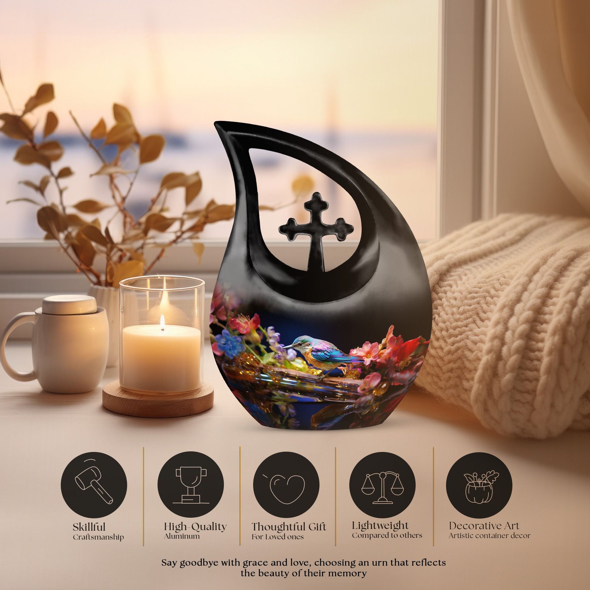 Sparrow Urns For Ashes - Urns For Adult Female Small Urn