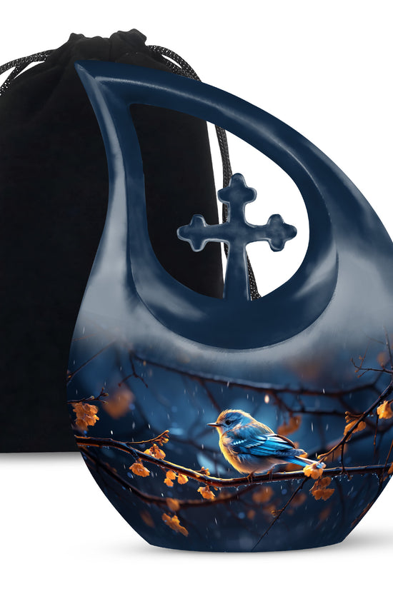 Sparrow Funeral Urn For Ashes - Aluminium Memorial Urn For Ashes