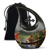 Sparrow Cremation Urn For Ashes -Nature Funeral Urn For Adult Ashes