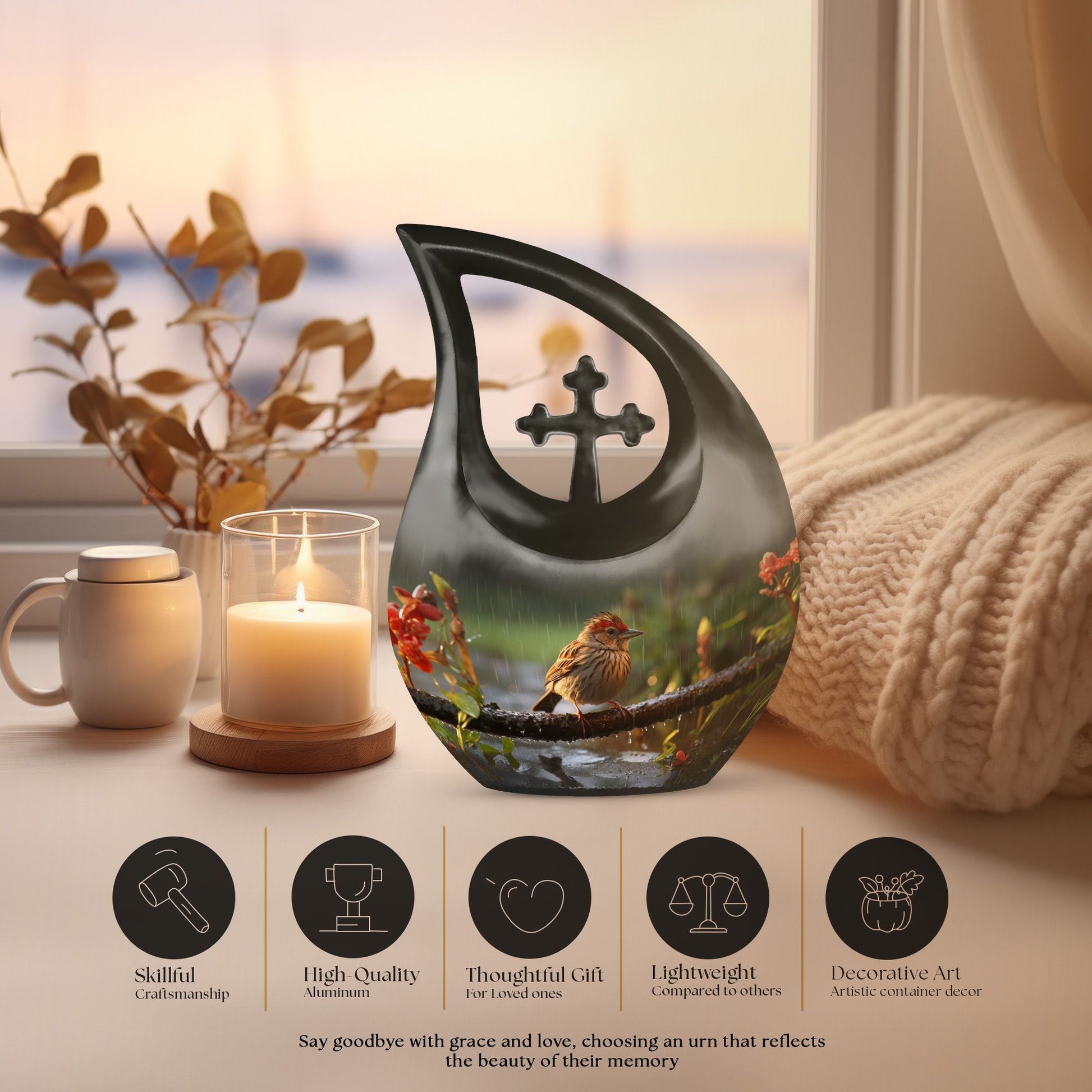 Sparrow Urns For Ashes - Urns For Adult Female Mom Urn