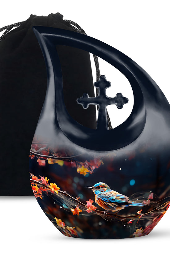 Decorative Sparrow Ashes Urn - Artistic Cremation Urn For Male & Female