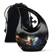 Peaceful Sparrow Memorial Urn - Cremation Urn For Ashes
