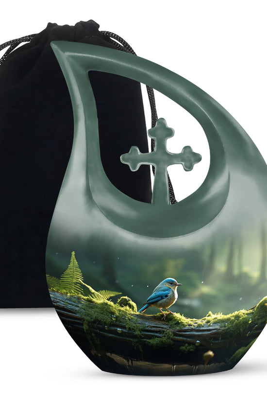 Sparrow Funeral Urn For Ashes - Aluminium Funeral Urn For Loved Ones