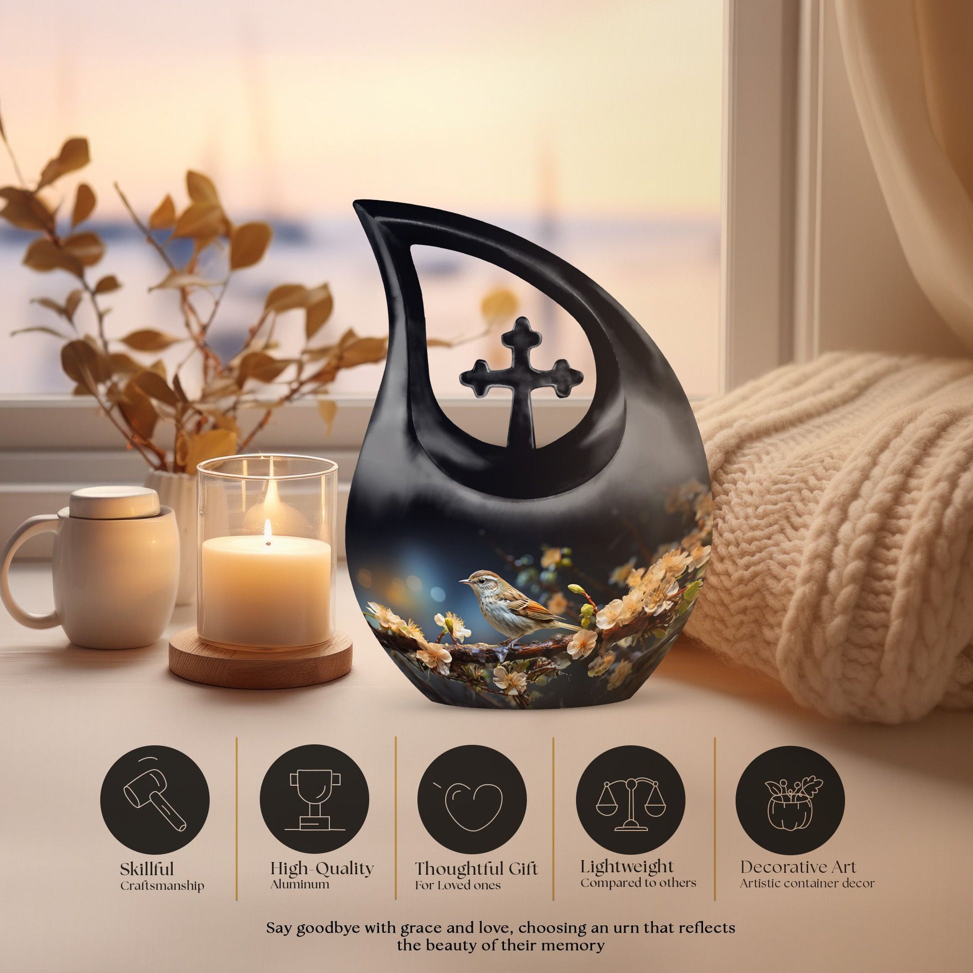 Sparrow Urns For Ashes - Adult Male Urn For Human